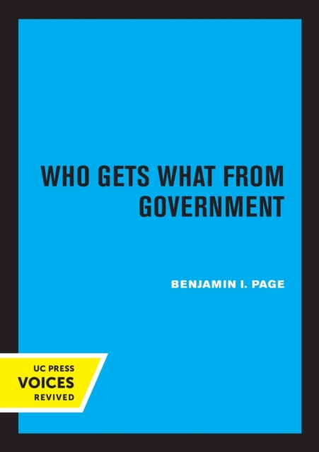 Who Gets What from Government