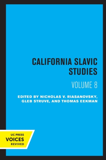 California Slavic Studies, Volume VIII
