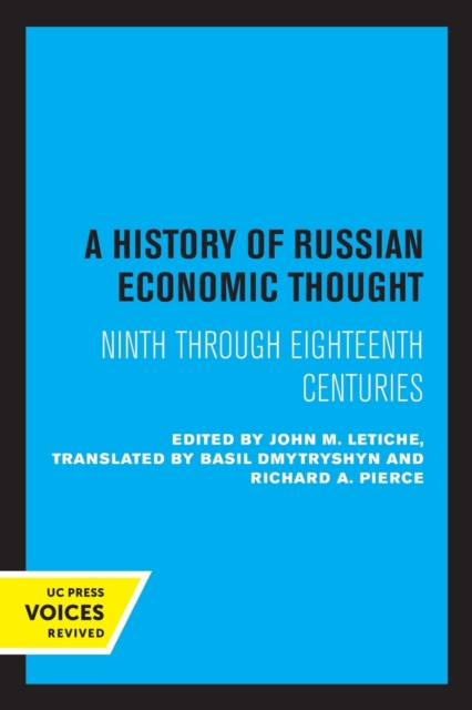 A History of Russian Economic Thought