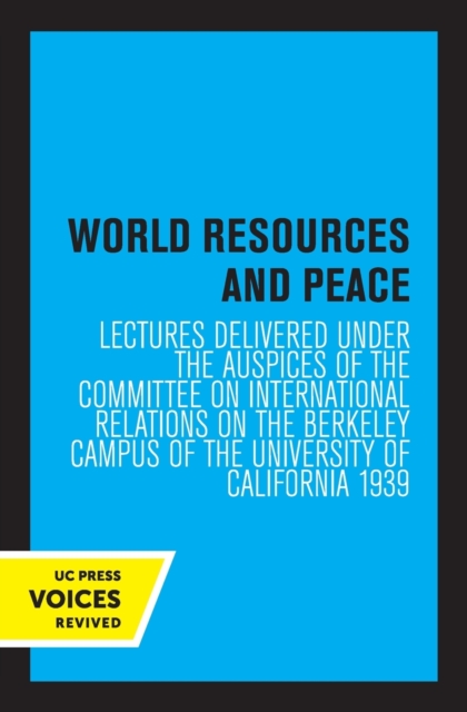 World Resources and Peace