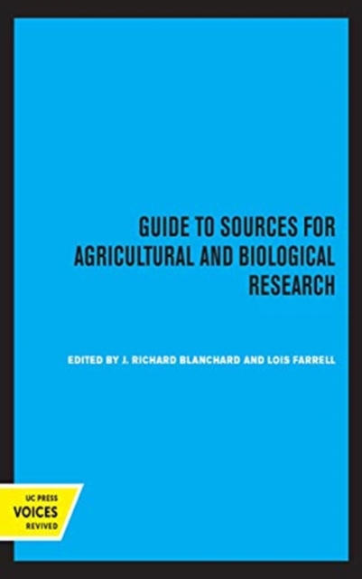 Guide to Sources for Agricultural and Biological Research