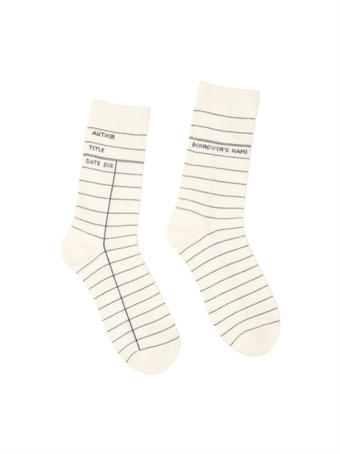 Library Card (White) Socks - Small