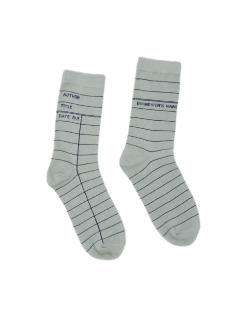 Library Card (Light Gray) Socks - Small