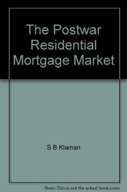 Postwar Residential Mortgage Market