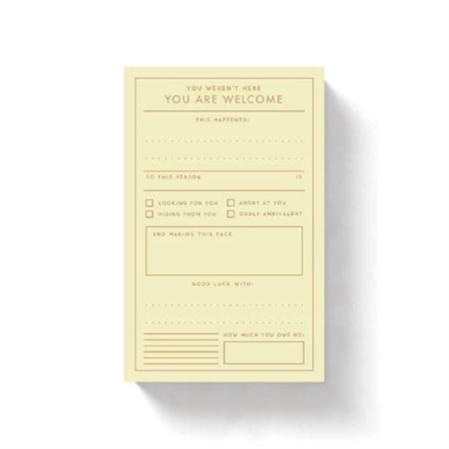 You Are Welcome Memo Pad