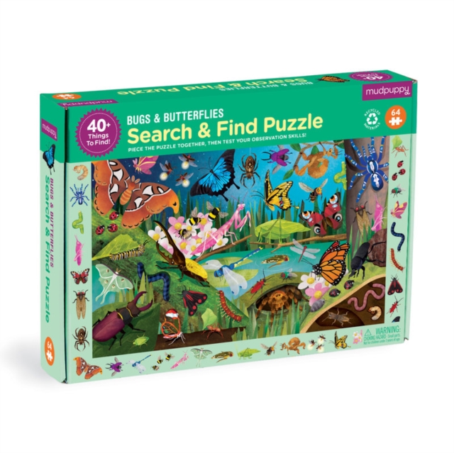 Bugs & Butterflies 64 Piece Search & Find Puzzle