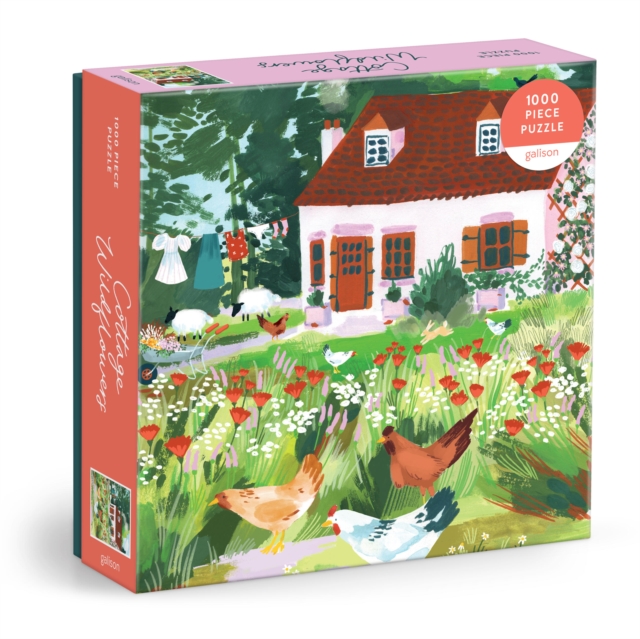 Cottage Wildflowers 1000 Piece Puzzle in a Square Box