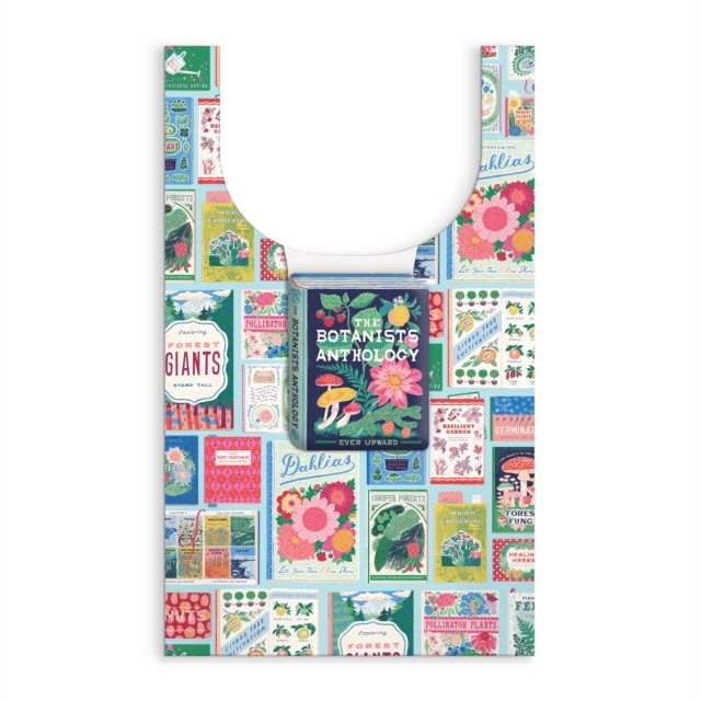Ever Upward Botanist Bookshelf Packable Nylon Tote Bag