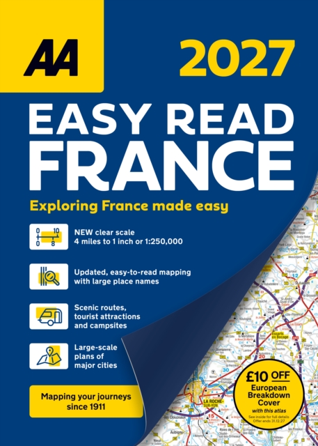 AA Easy Read Atlas France 2027