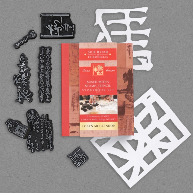 Mixed-Media Stamp, Stencil, and Storybook Set Asian Scripts