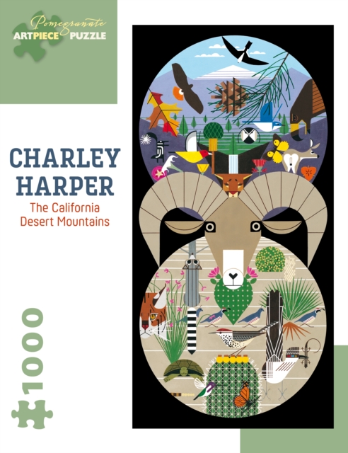 Charley Harper the California Desert Mountains 1000-Piece Jigsaw Puzzle