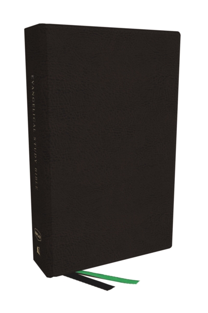 NKJV, Evangelical Study Bible, Bonded leather, Black, Red Letter, Comfort Print