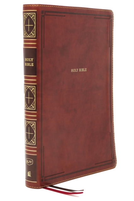 KJV Holy Bible, Giant Print Thinline Bible, Brown Leathersoft, Red Letter, Comfort Print: King James Version