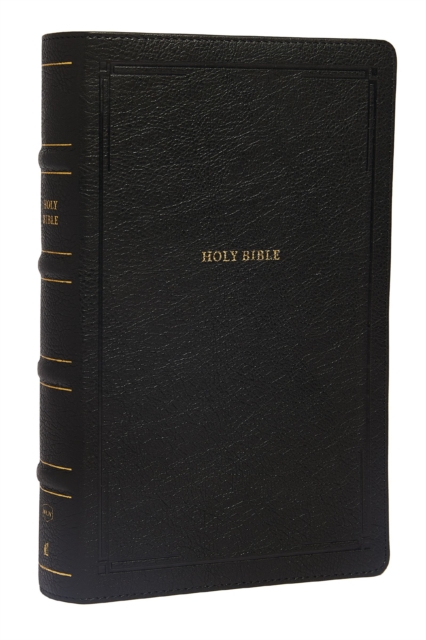 NKJV, End-of-Verse Reference Bible, Personal Size Large Print, Leathersoft, Black, Thumb Indexed, Red Letter, Comfort Print