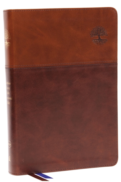 NKJV, Matthew Henry Daily Devotional Bible, Leathersoft, Brown, Red Letter, Thumb Indexed, Comfort Print