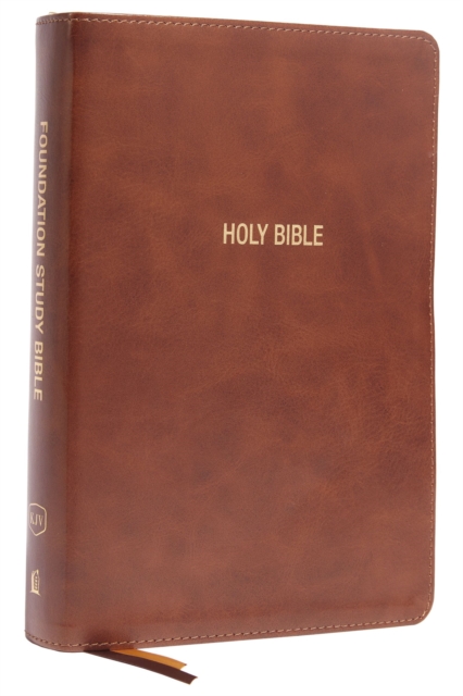 KJV, Foundation Study Bible, Large Print, Leathersoft, Brown, Red Letter, Comfort Print