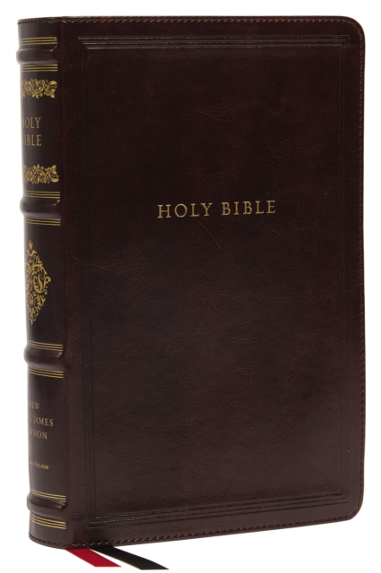 NKJV, Personal Size Reference Bible, Sovereign Collection, Leathersoft, Brown, Red Letter, Thumb Indexed, Comfort Print