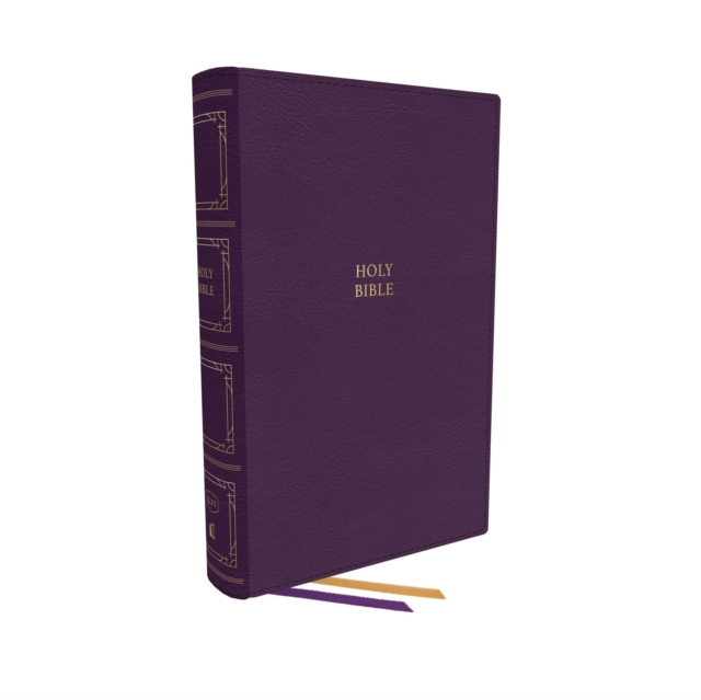 KJV, Paragraph-style Large Print Thinline Bible, Leathersoft, Purple, Red Letter, Thumb Indexed, Comfort Print