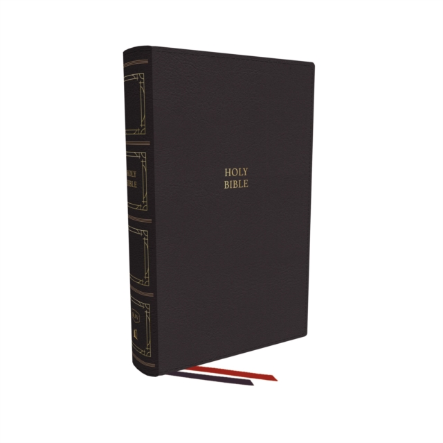 KJV, Paragraph-style Large Print Thinline Bible, Genuine Leather, Black, Red Letter, Comfort Print