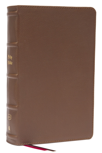 KJV Holy Bible: Large Print Single-Column with 43,000 End-of-Verse Cross References, Brown Genuine Leather, Personal Size, Red Letter, Comfort Print: King James Version