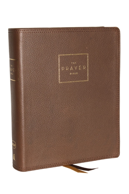 NKJV, The Prayer Bible, Genuine Leather, Brown, Red Letter, Comfort Print