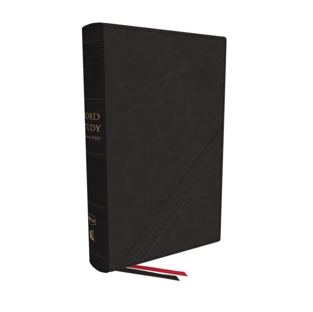 NKJV, Word Study Reference Bible, Bonded Leather, Black, Red Letter, Comfort Print