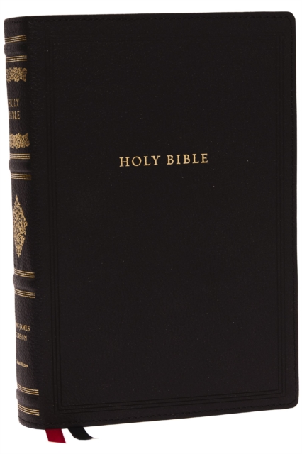 KJV, Wide-Margin Reference Bible, Sovereign Collection, Genuine Leather, Black, Red Letter, Comfort Print