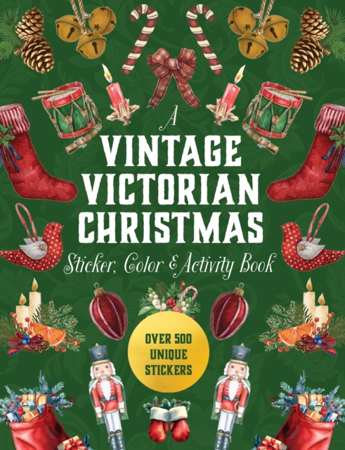 Vintage Victorian Christmas Sticker, Color & Activity Book