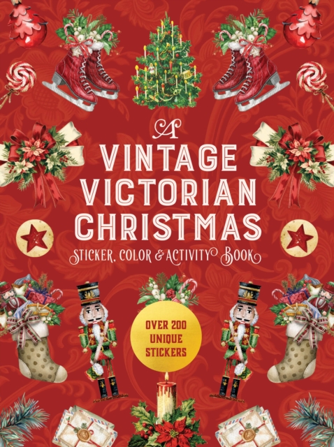 Vintage Victorian Christmas Sticker, Color & Activity Book