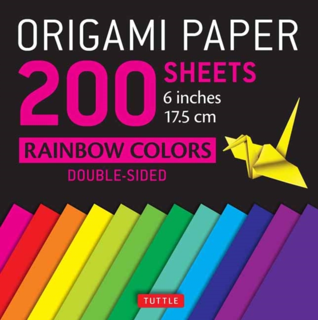 Origami Paper 200 sheets Rainbow Colors 6