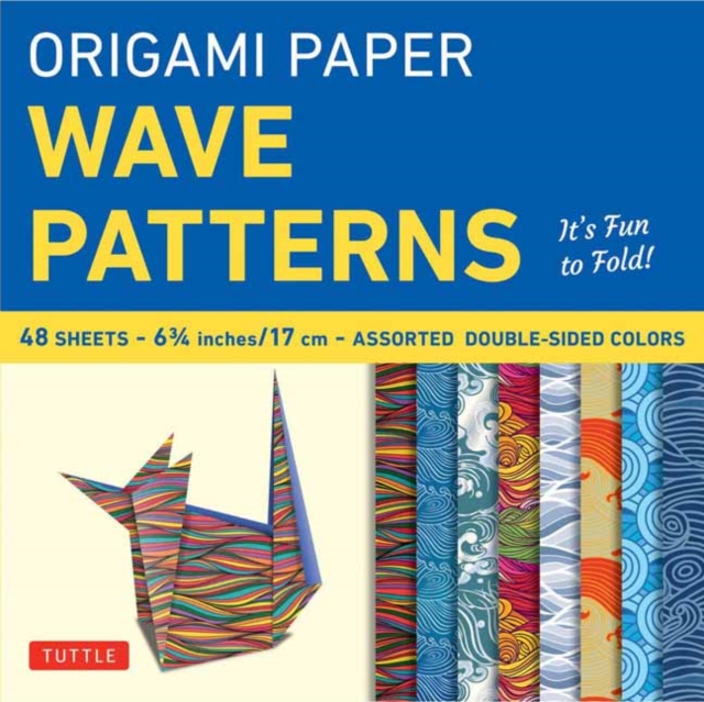 Origami Paper - Wave Patterns - 6 3/4 inch - 48 Sheets