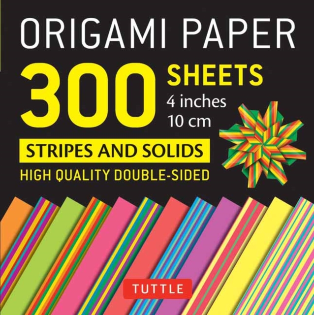 Origami Paper 300 sheets Stripes and Solids 4