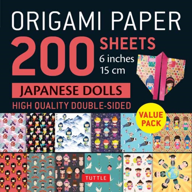 Origami Paper 200 sheets Japanese Dolls 6