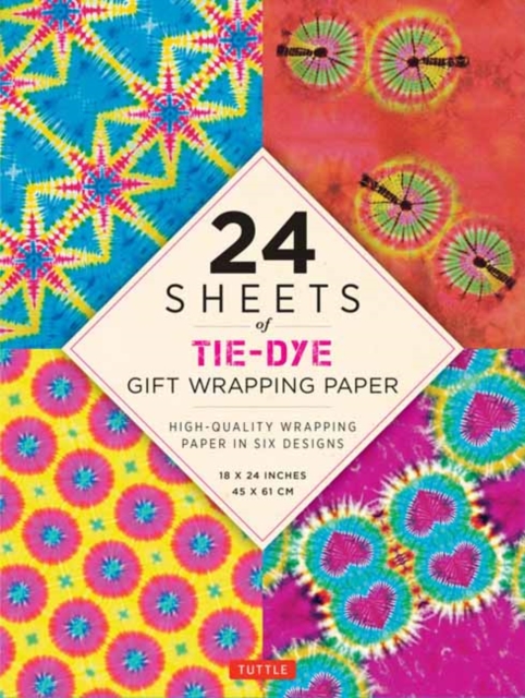24 sheets of Tie-Dye Gift Wrapping Paper
