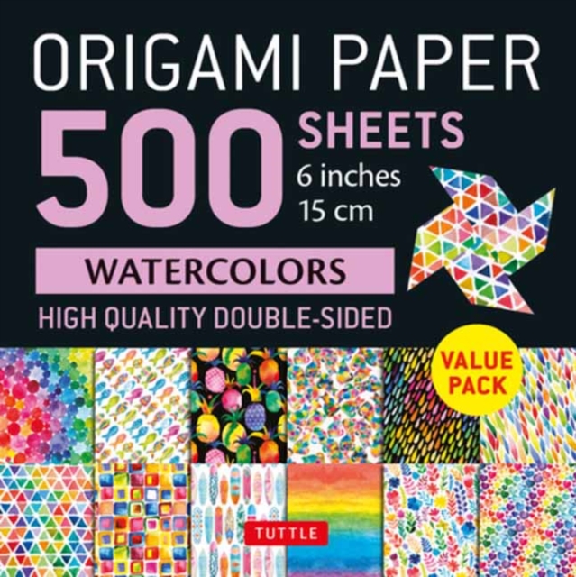 Origami Paper 500 sheets Rainbow Watercolors 6