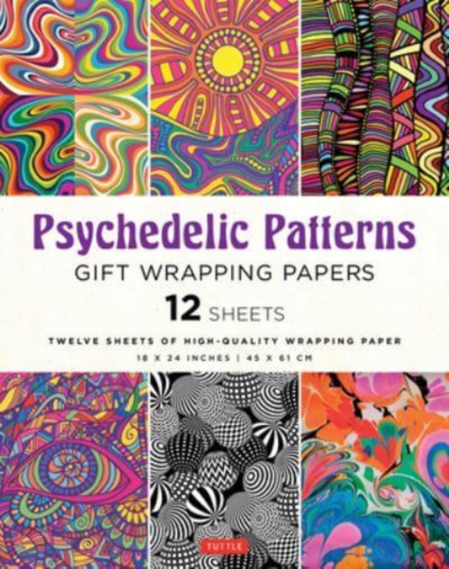 Psychedelic Patterns Gift Wrapping Paper - 12 sheets