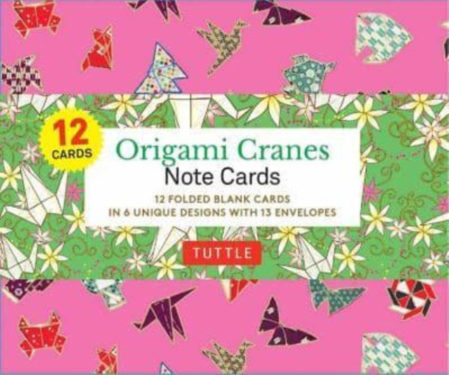 Origami Cranes Note Cards- 12 Cards