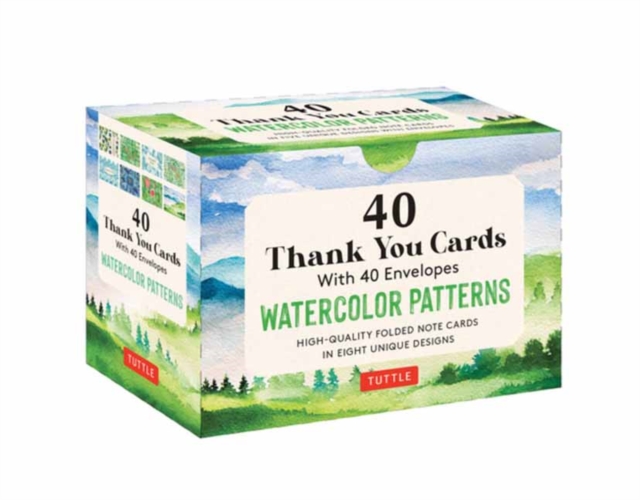 Nature Watercolors 40 Thank You Cards with Envelopes