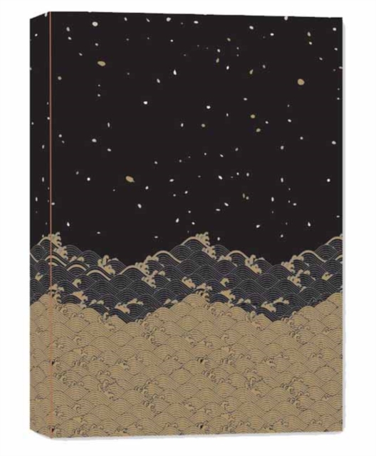 Golden Waves Hardcover Journal: Dotted Notebook