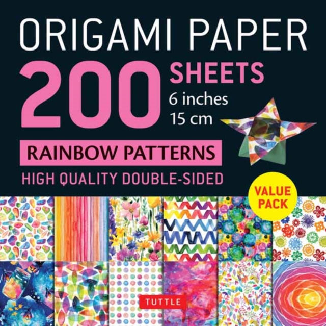 Origami Paper 200 sheets Rainbow Patterns 6