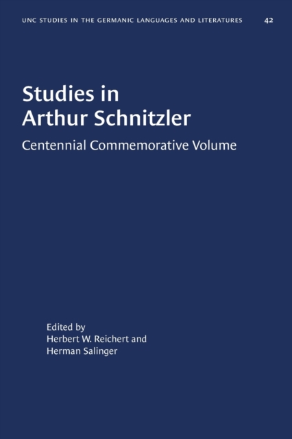 Studies in Arthur Schnitzler