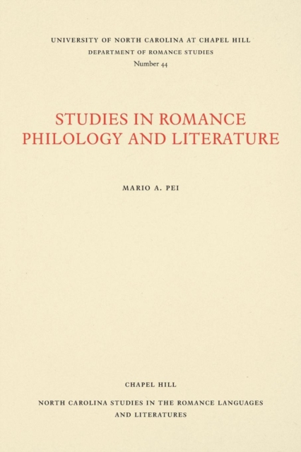 Studies in Romance Philology and Literature