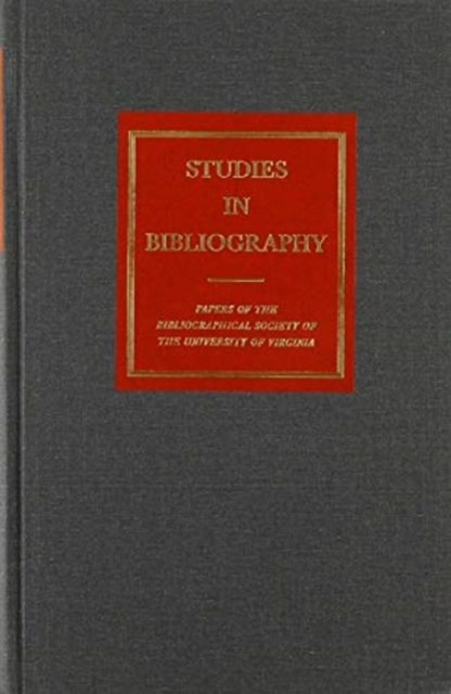 Studies in Bibliography, v. 60