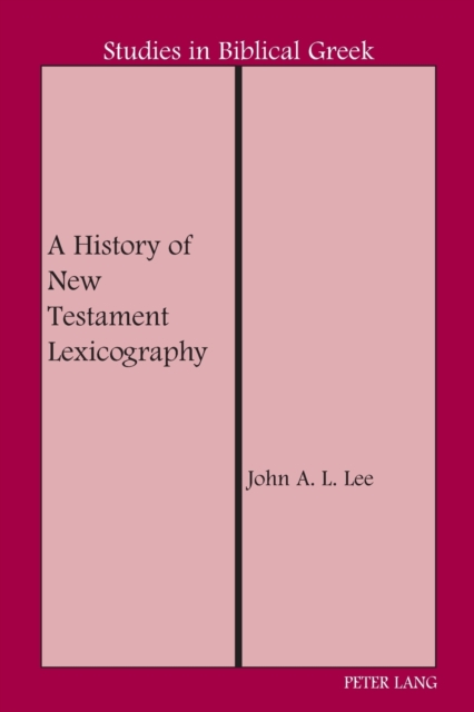 History of New Testament Lexicography
