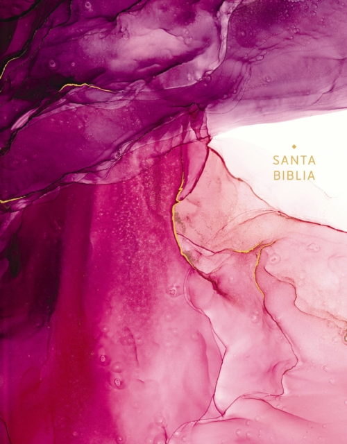 NBLA, Biblia Edicion Artistica Ilustrada, Tapa Dura/Tela, Rosado, Canto con Diseno, Palabras de Jesus en Rojo