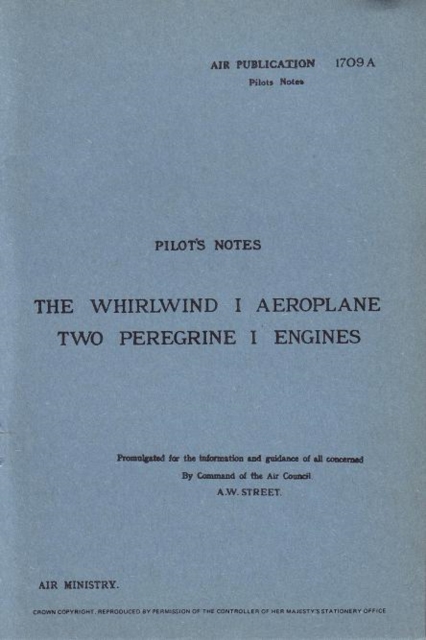 Whirlwind I Pilot's Notes