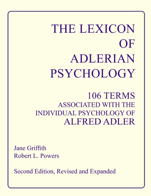 Lexicon of Adlerian Psychology