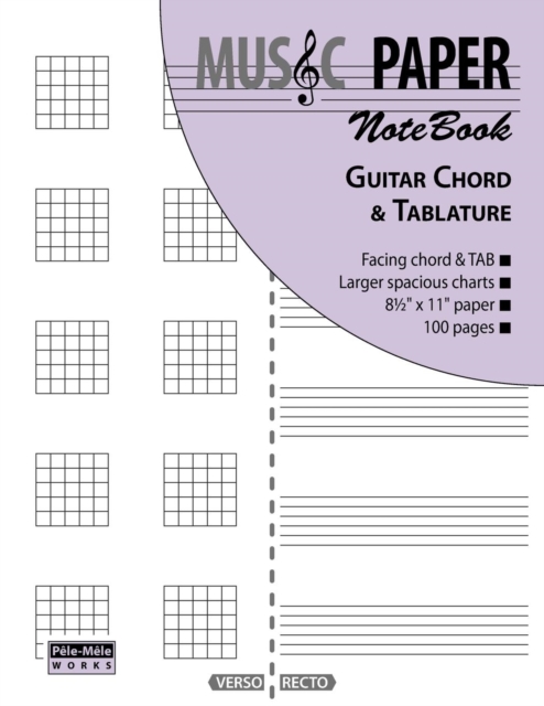 MUSIC PAPER NoteBook - Guitar Chord & Tablature