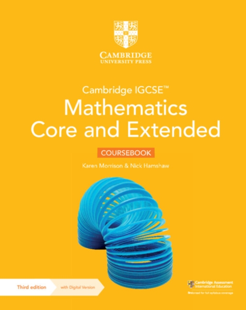 Cambridge IGCSE™ Mathematics Core and Extended Coursebook with Digital Version (2 Years' Access)