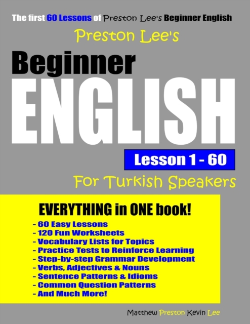 Preston Lee's Beginner English Lesson 1 - 60 For Turkish Speakers